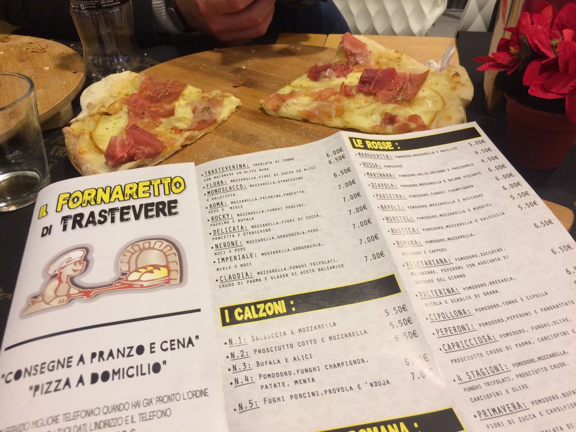 Il Fornaretto di Trastevere menu 1