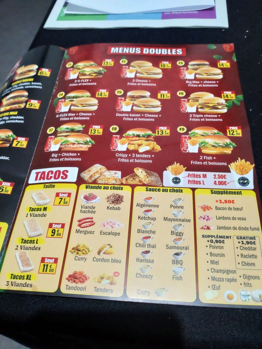FNF Restaurant menu 4