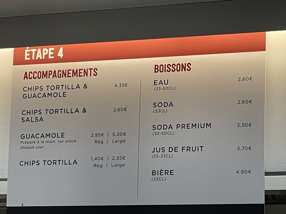 Chipotle Mexican Grill menu 3