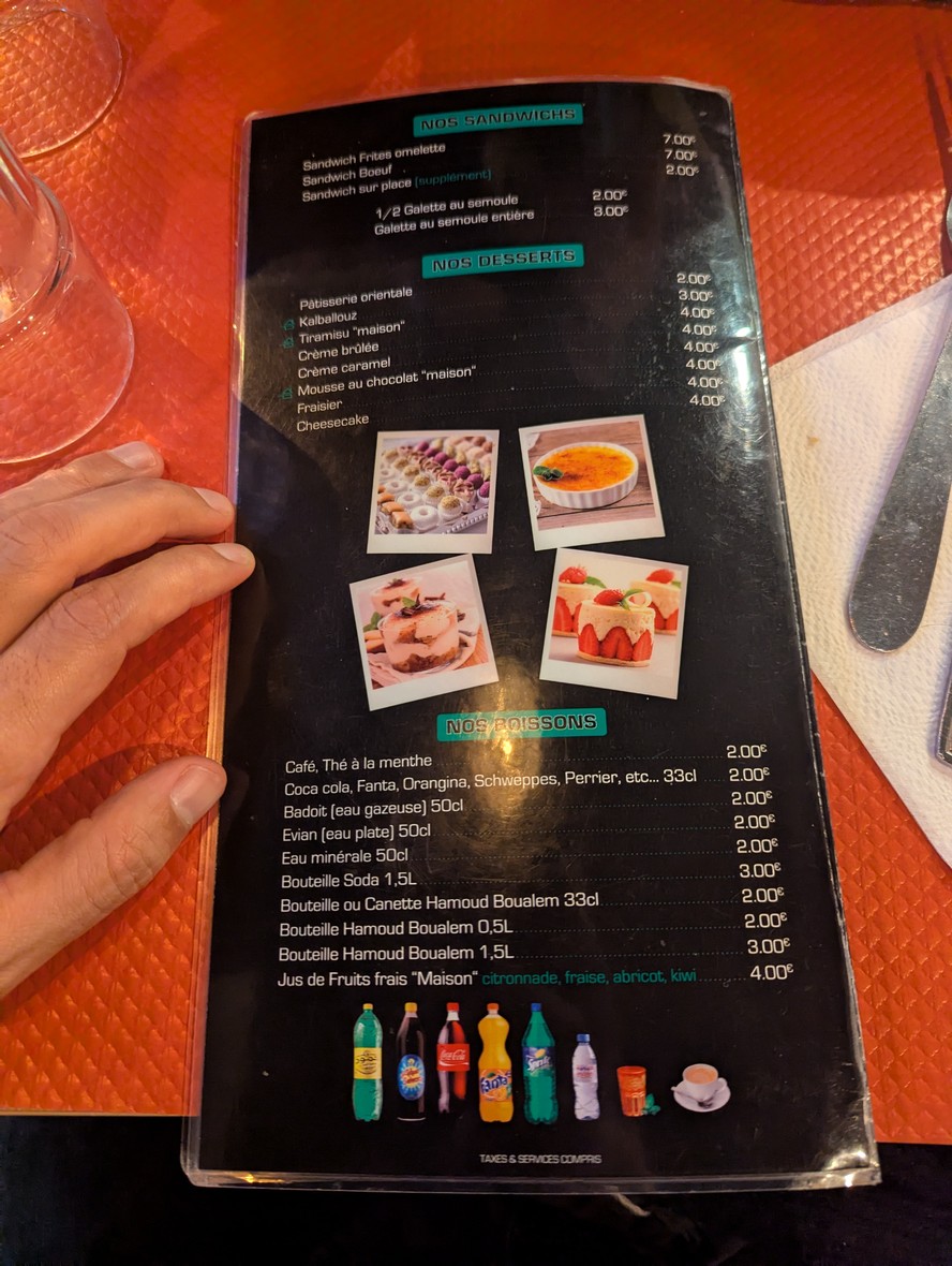 L'Olivier menu 3