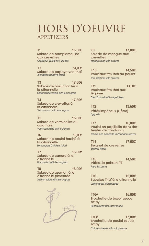 Ly Thaï menu 1
