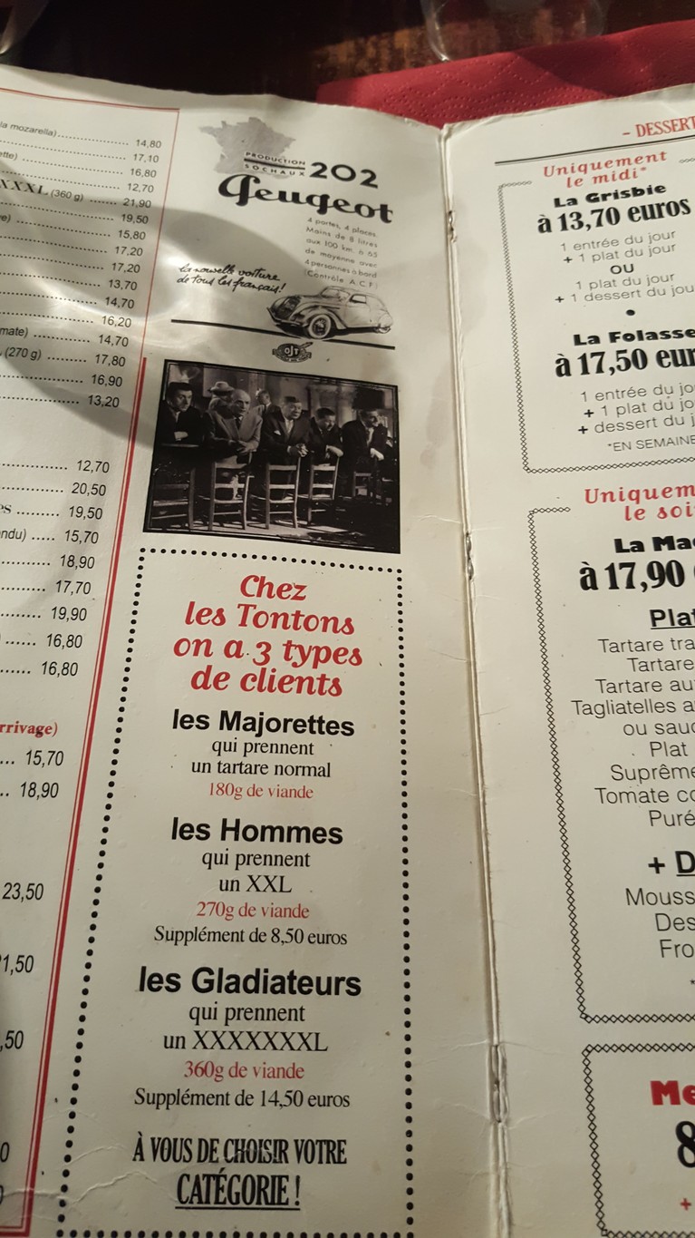 Restaurant Les Tontons menu 3