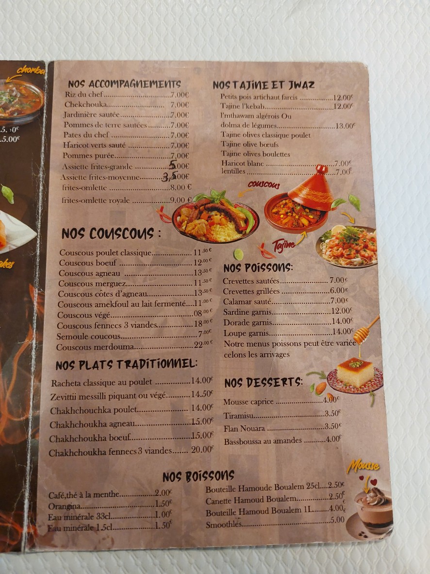 Ôfennec menu 3