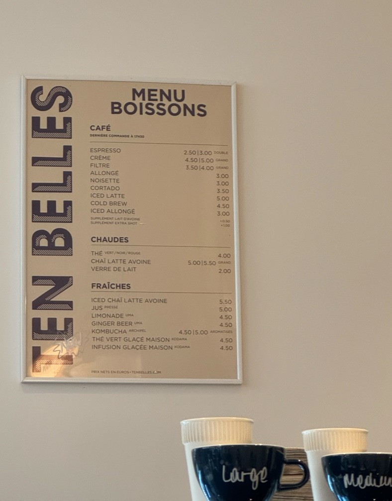 Ten Belles 6 | Coffee Shop | Pain au levain & torréfaction artisanale menu 2