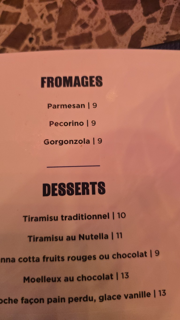 Restaurante Gina menu 1
