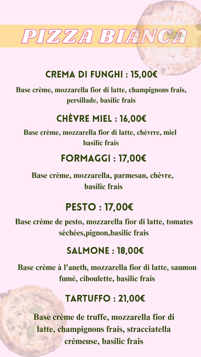 VENTISEI menu 4