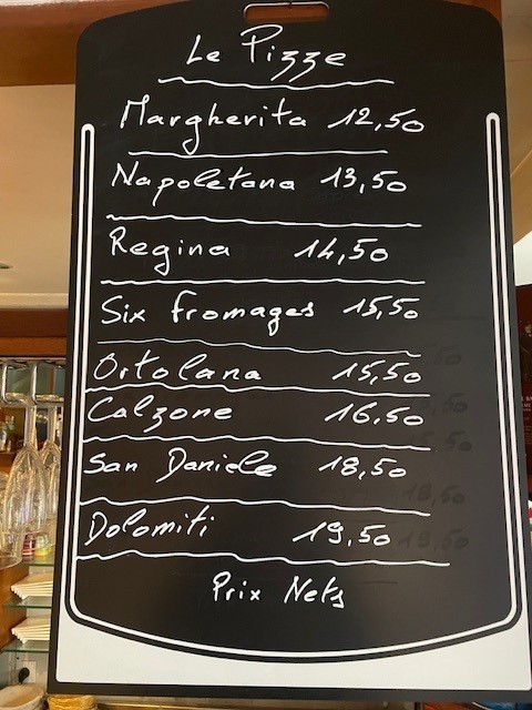 Pasta et Basta menu 3