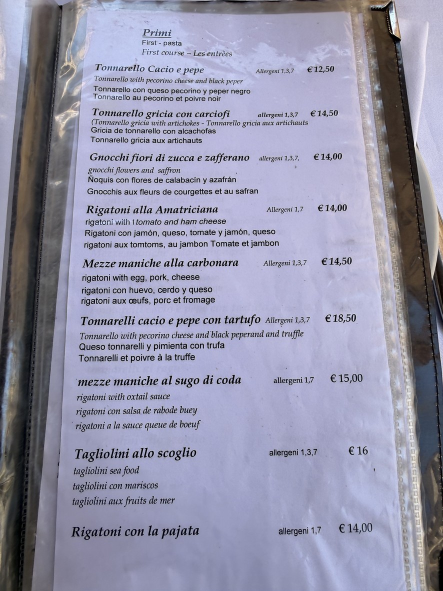 Taverna del Ghetto menu 2
