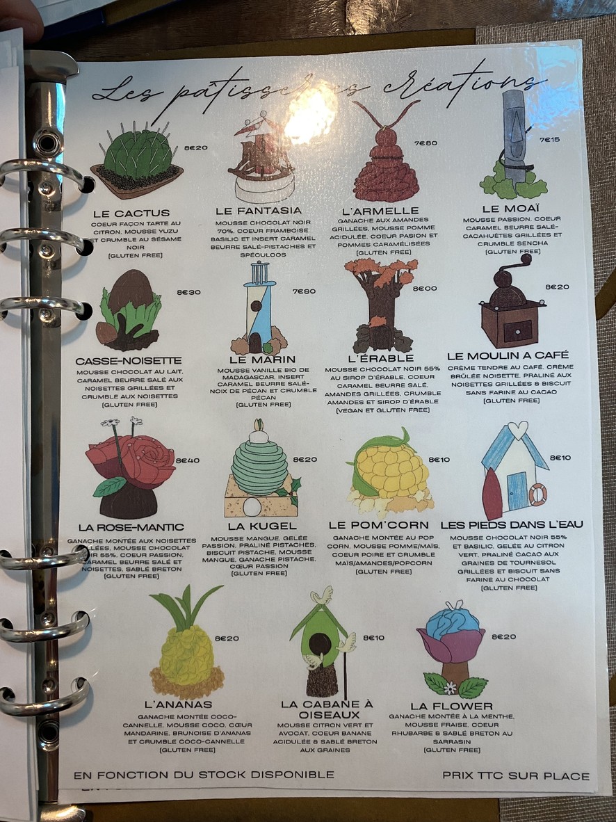 Wonderland Patisserie menu 2
