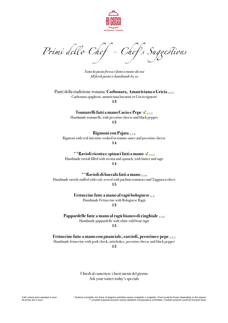 Ristorante Pizzeria Ai Cocci menu 5