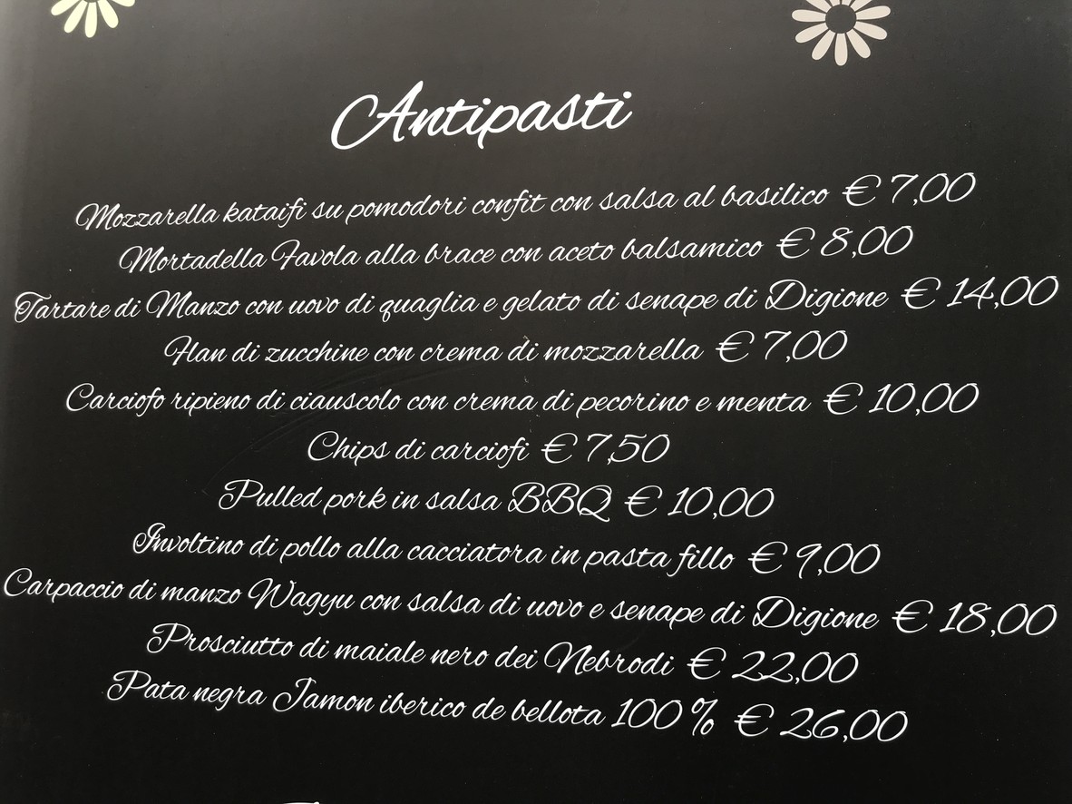 Ristorante Mamma Mia menu 1