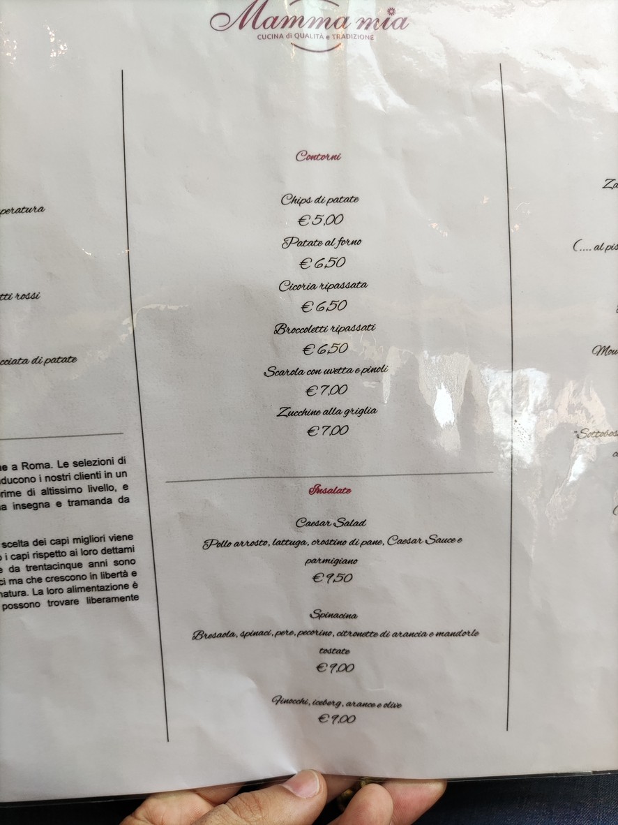 Ristorante Mamma Mia menu 4