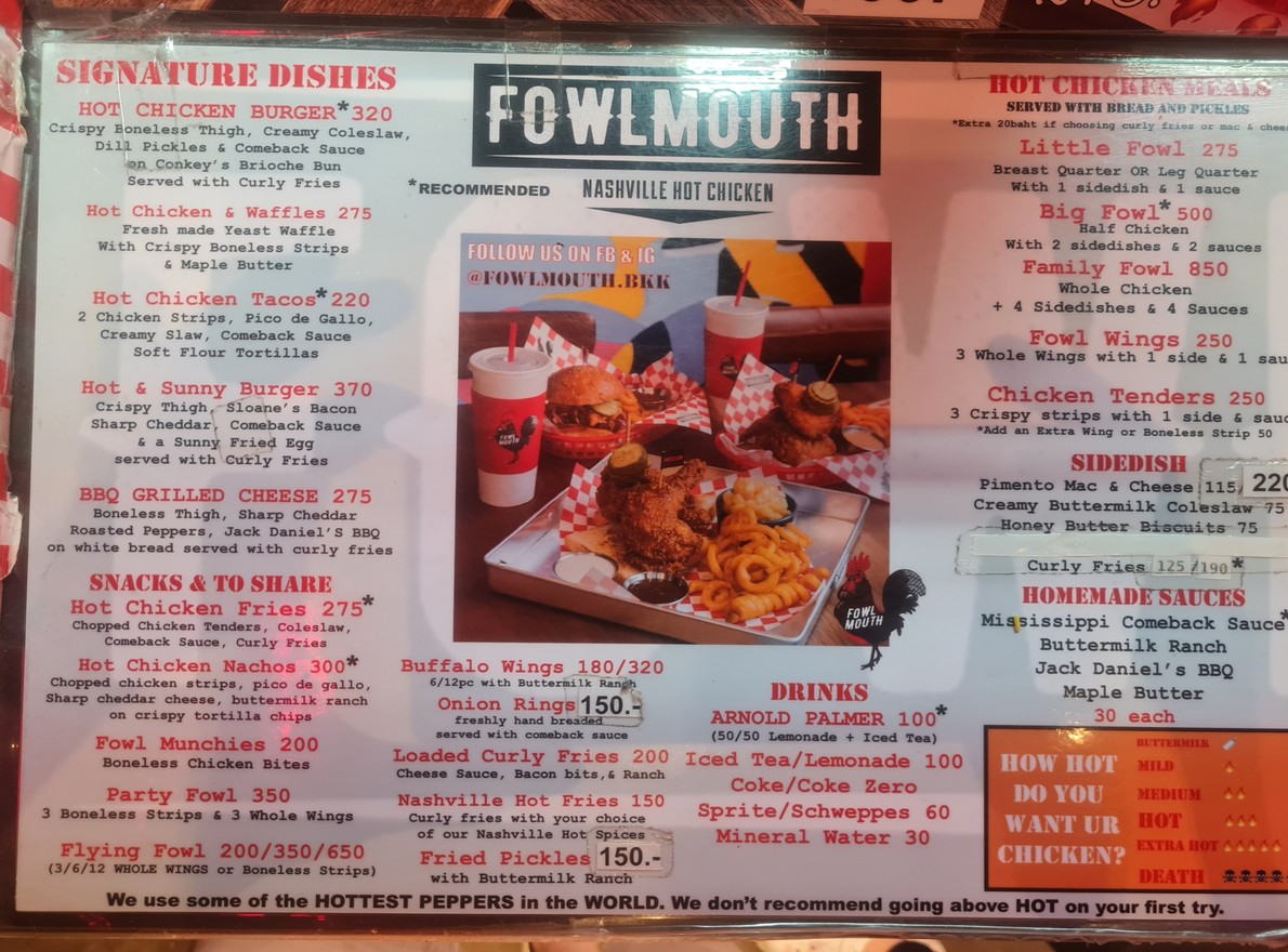 FOWLMOUTH theCOMMONS Thonglor menu 2