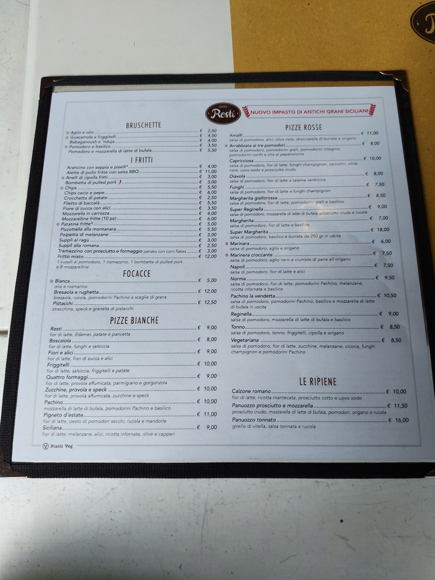 Rosti al Pigneto menu 2