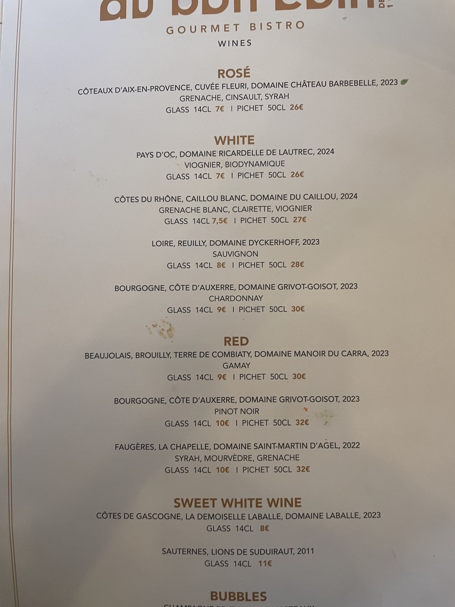 Au Bon Coin menu 2