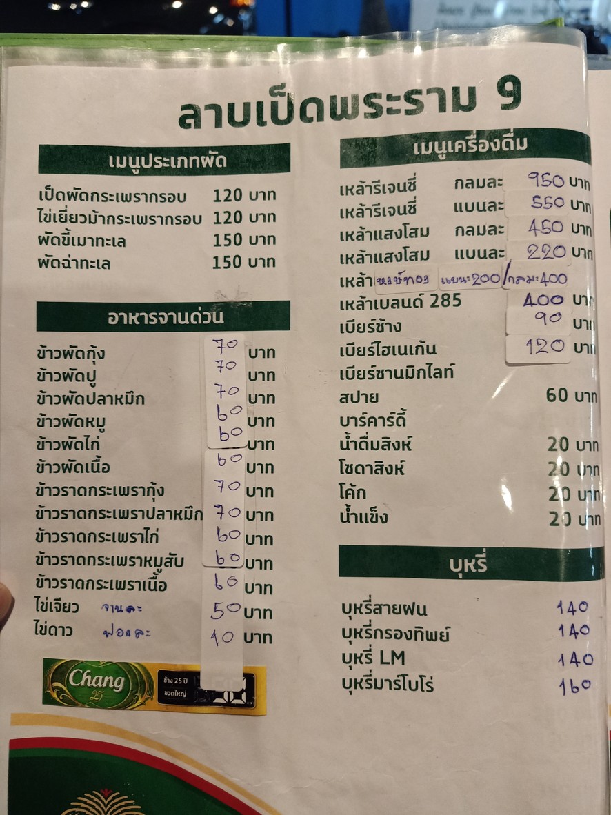 Lā bá běn pǔ luó mǎ 9 menu 3