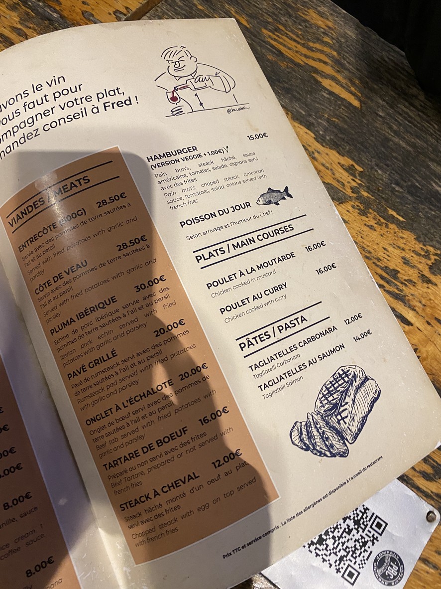 Le Sous Bock menu 2