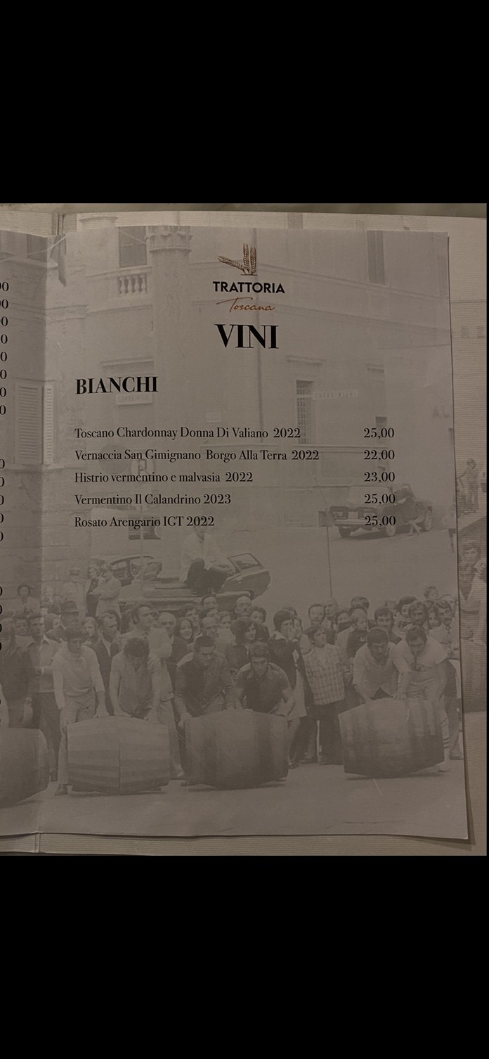 Trattoria Toscana Roma menu 3