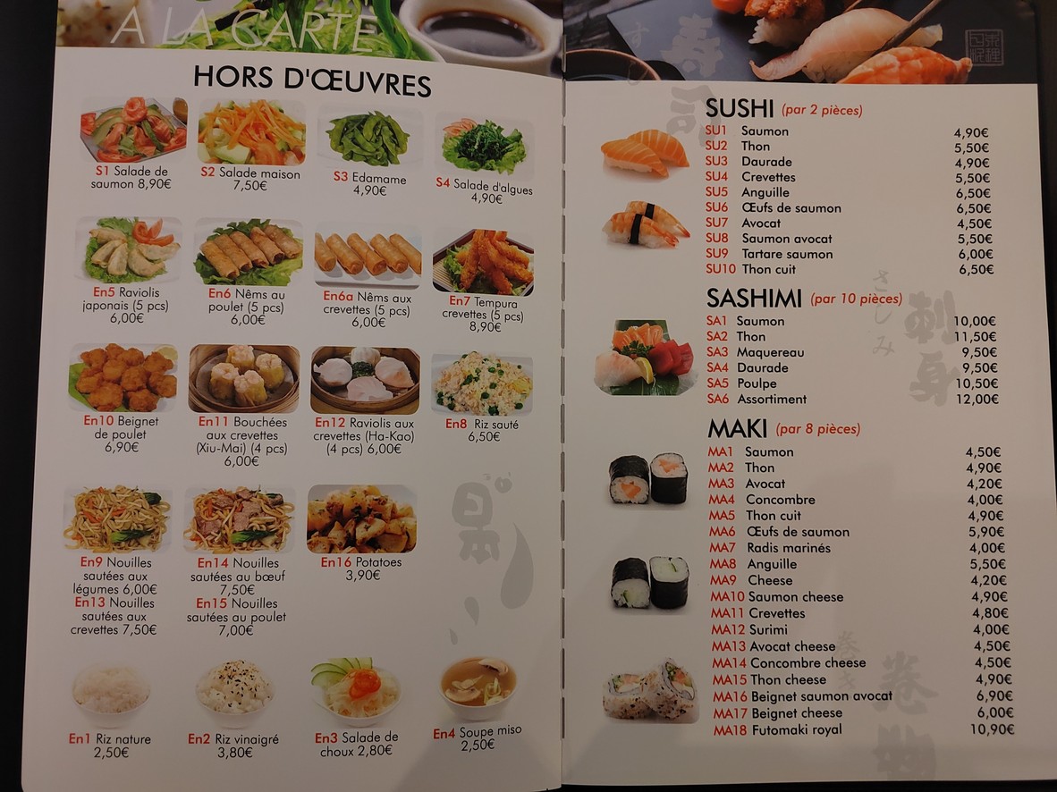 New Yoko menu 1