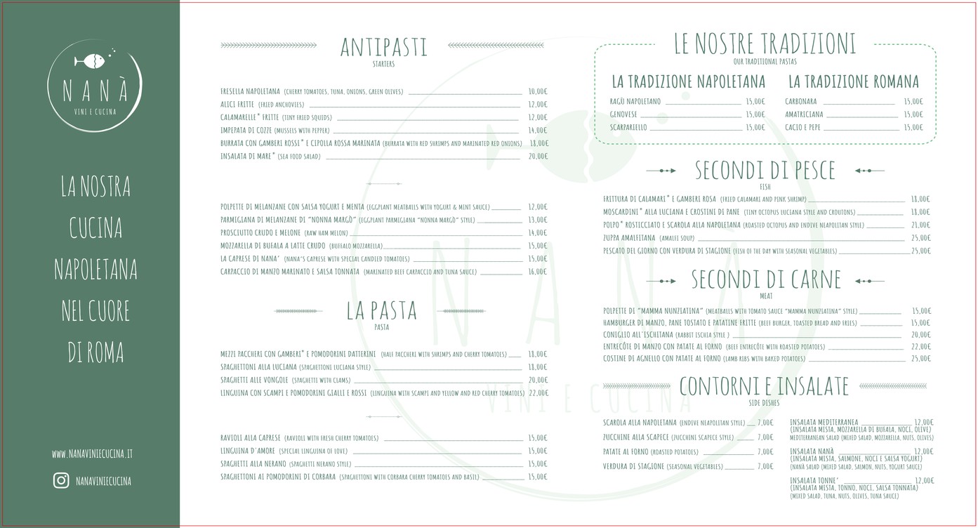 Nanà Vini e Cucina menu 1
