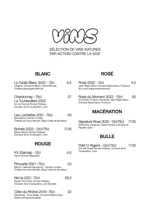 Olympe menu 2