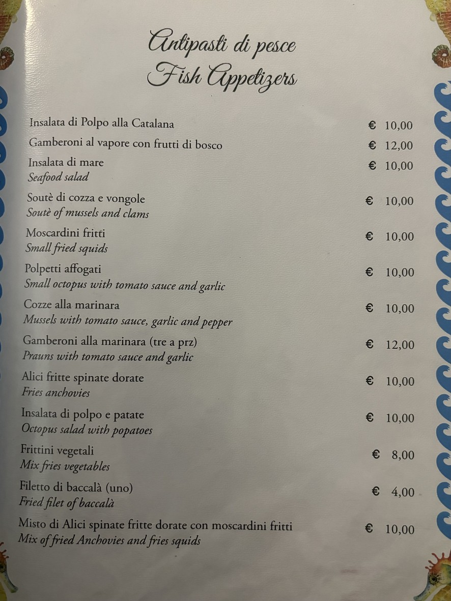 Da Franco ar Vicoletto menu 2