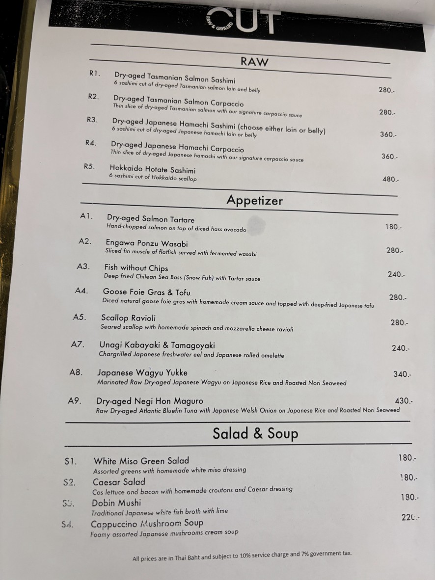 CHEY MILIN menu 1