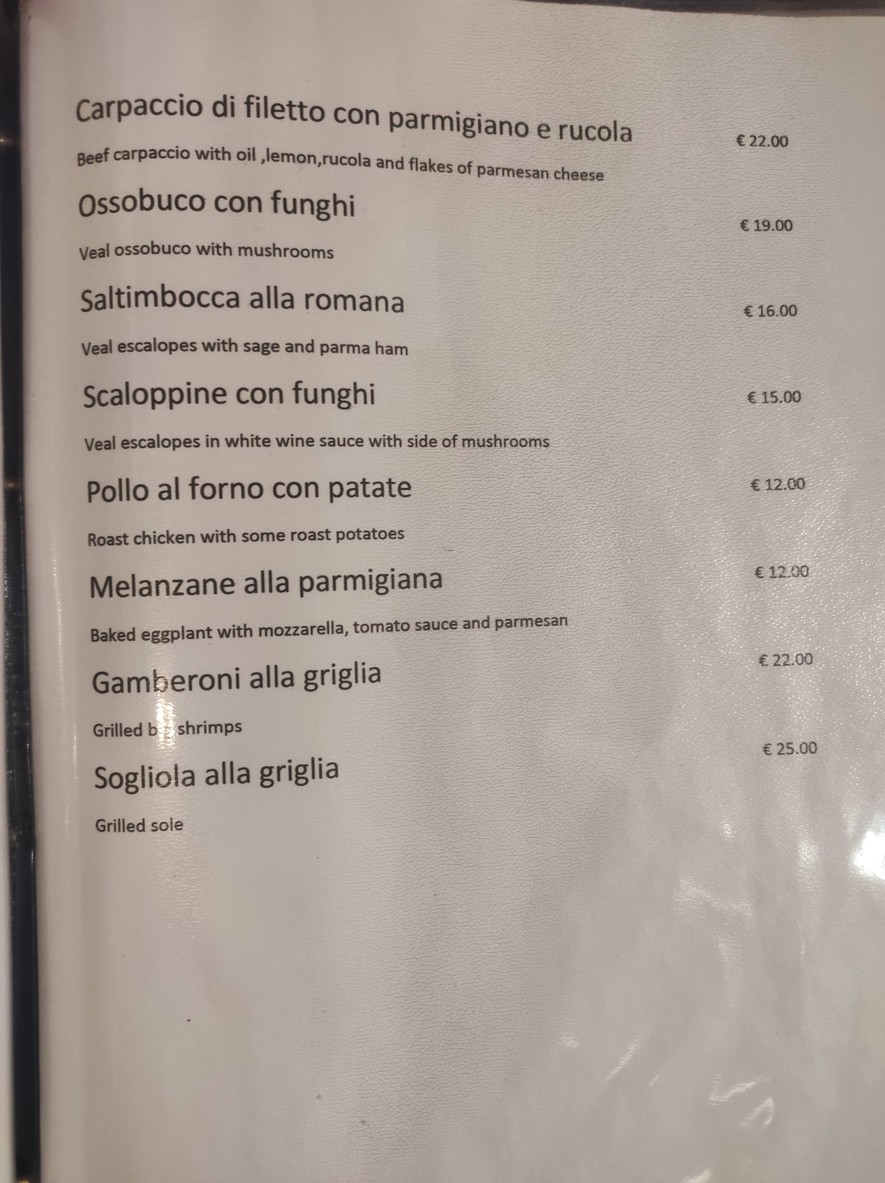 Hostaria Farnese menu 4
