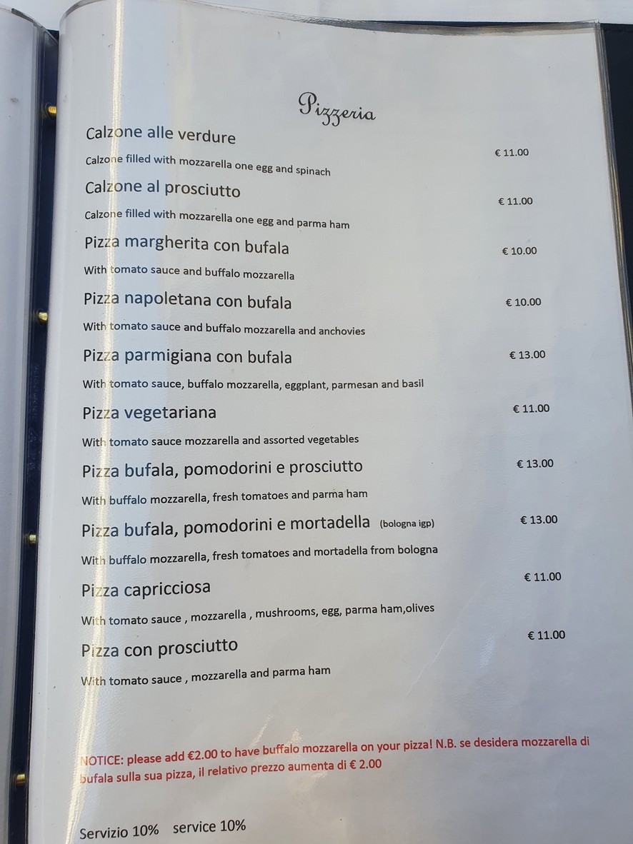 Hostaria Farnese menu 5