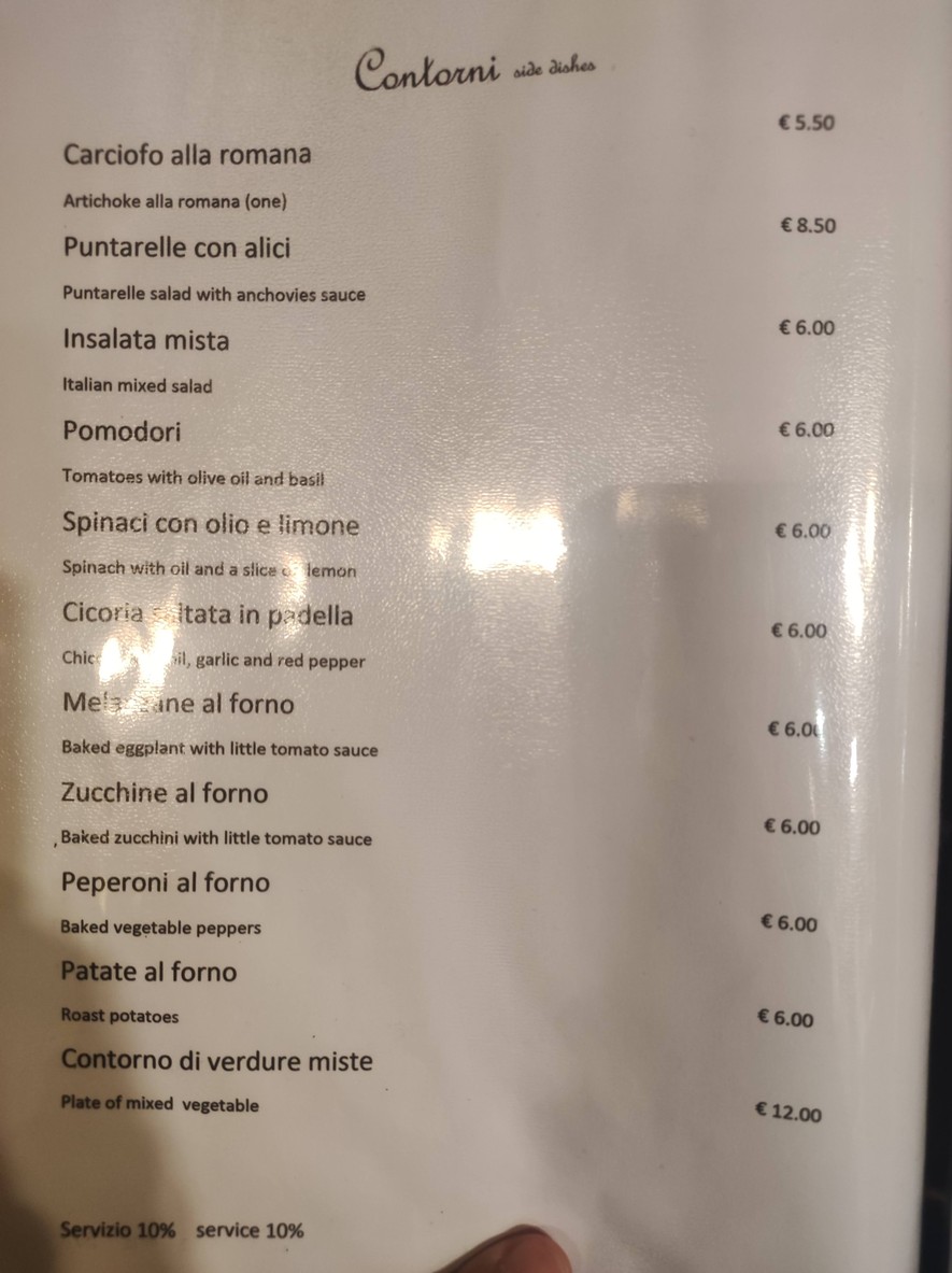 Hostaria Farnese menu 6