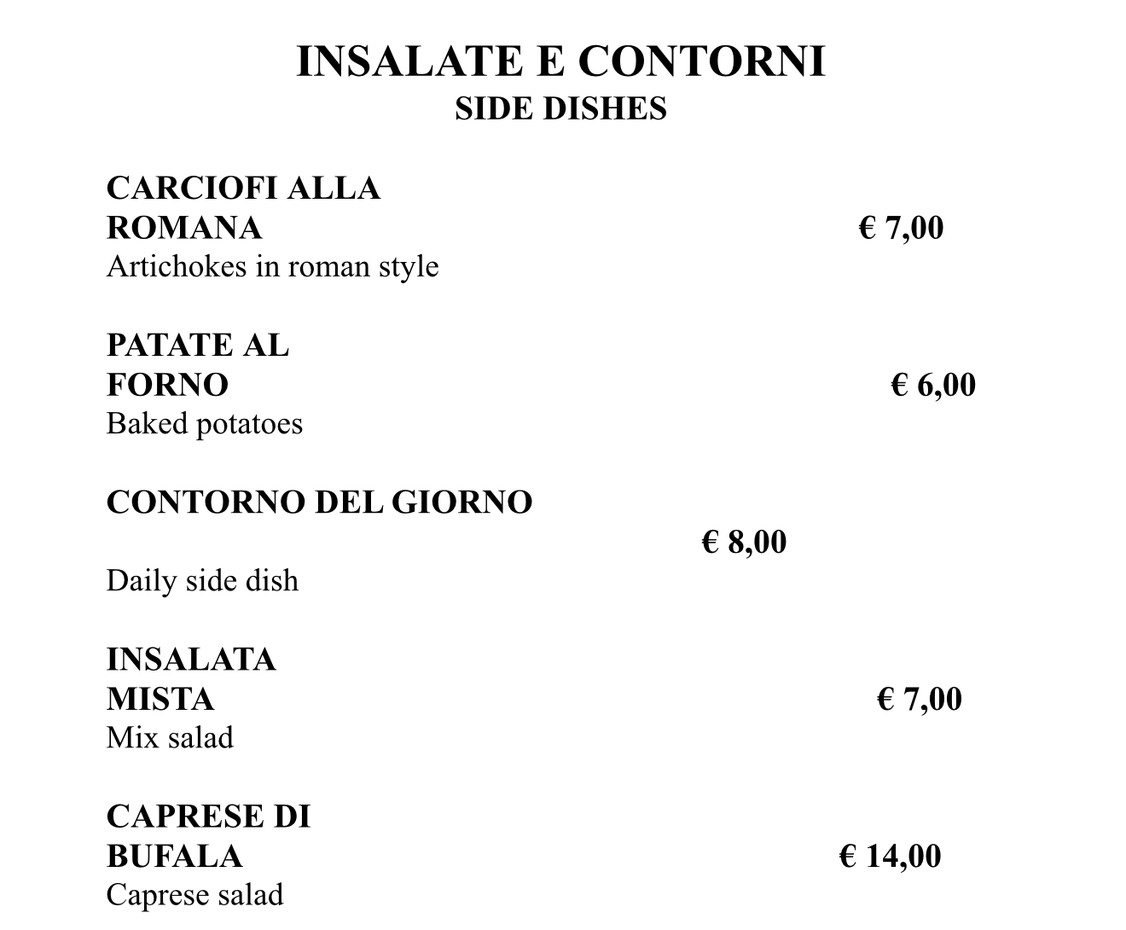 Osteria Der Belli menu 6