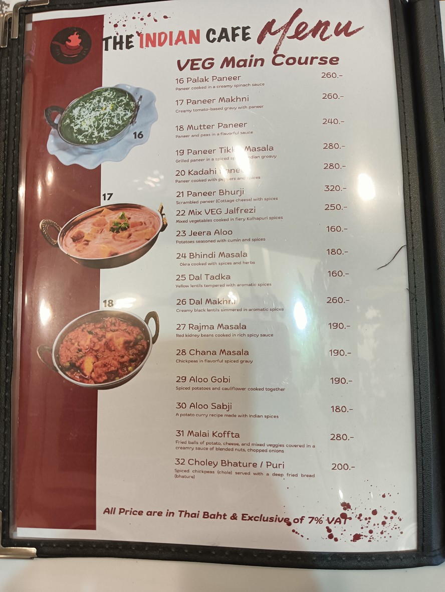 The Indian Cafe bkk menu 2