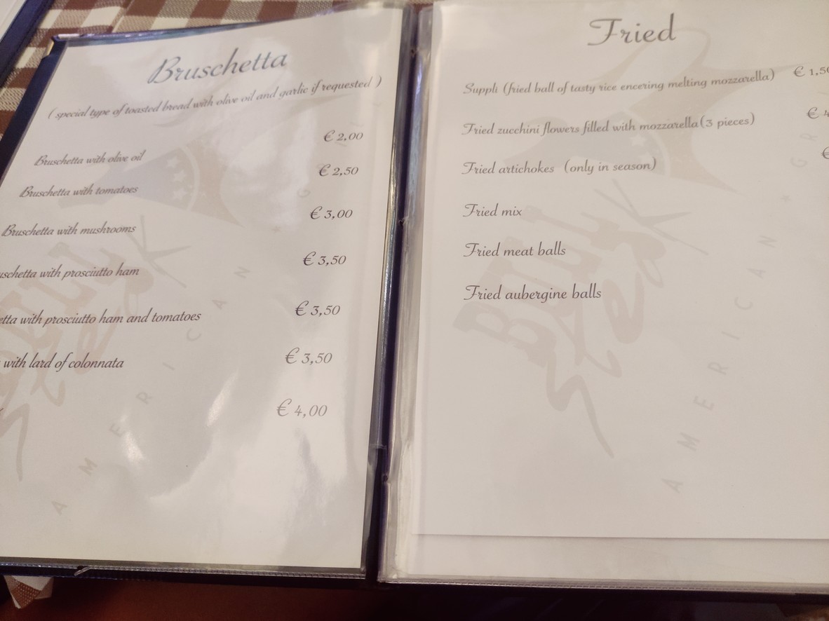 Bull Steak menu 2
