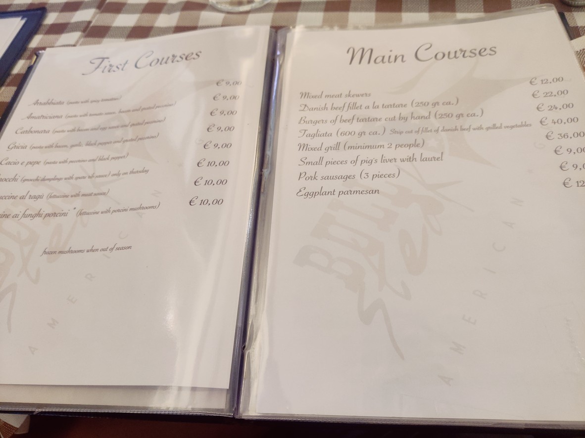 Bull Steak menu 3