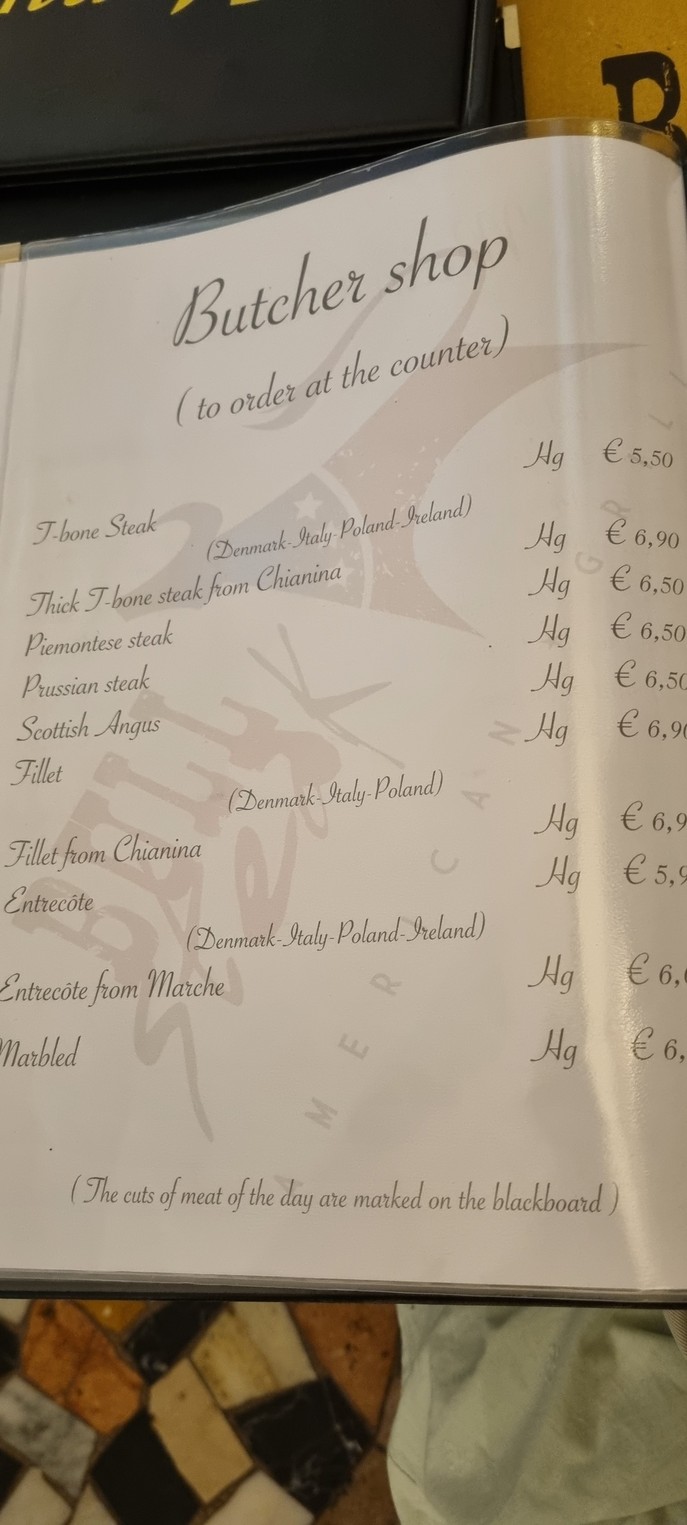 Bull Steak menu 4