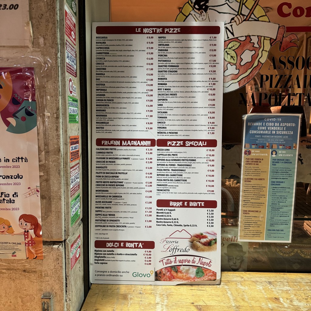 Loffredo menu 1