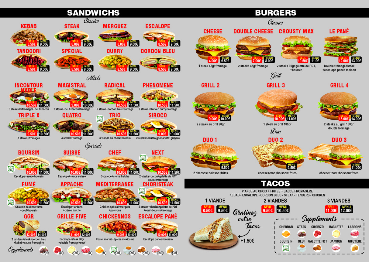 NEXT FOOD menu 3