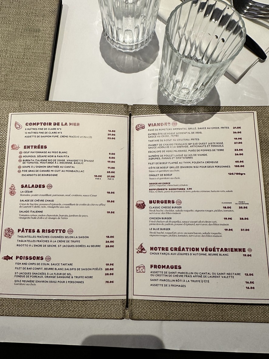 Le Général menu 2