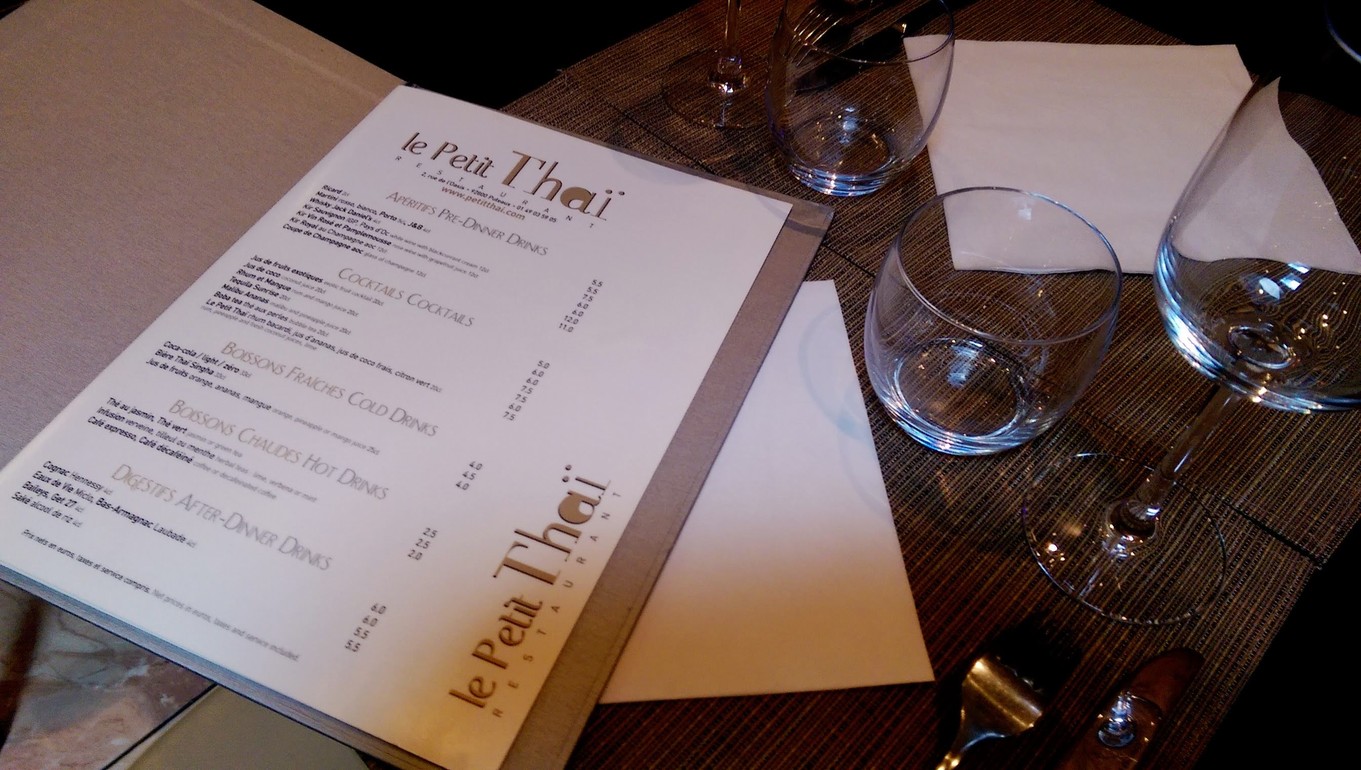 Le Petit Thaï menu 2