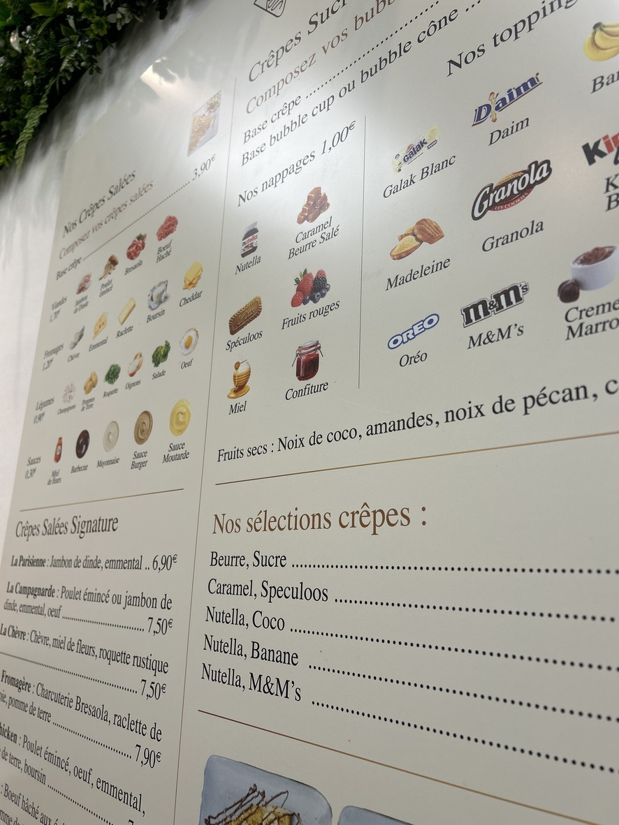 Creperie de la Gare menu 1