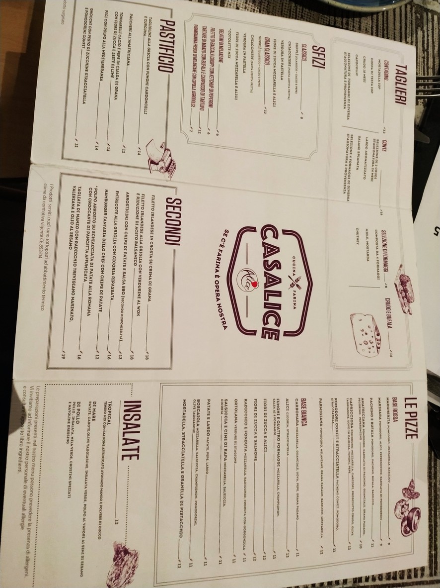 Casalice menu 1