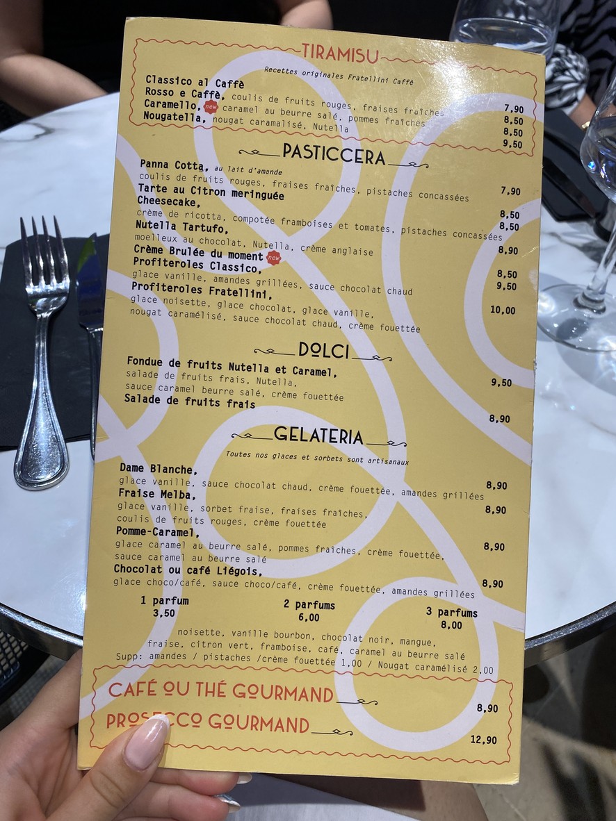 Fratellini Caffe menu 4