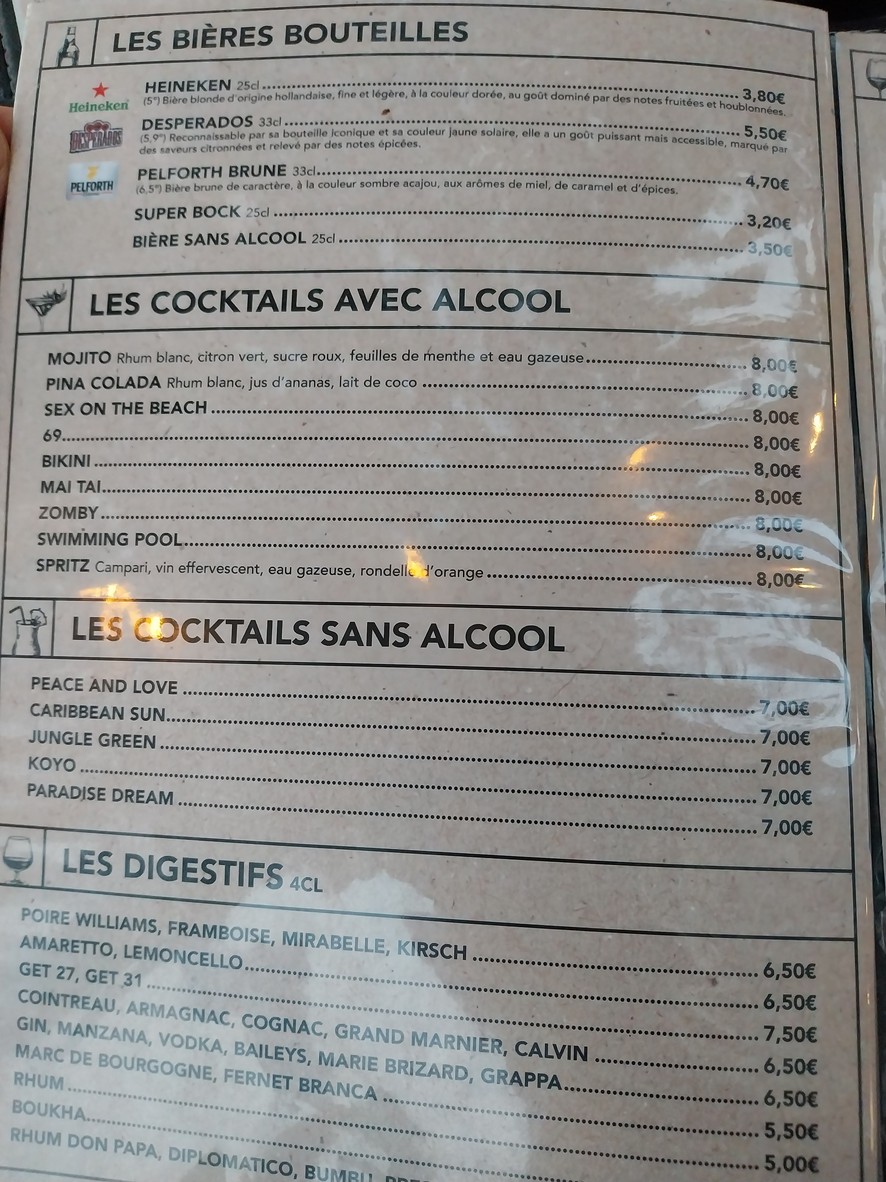 Le Liberté menu 6