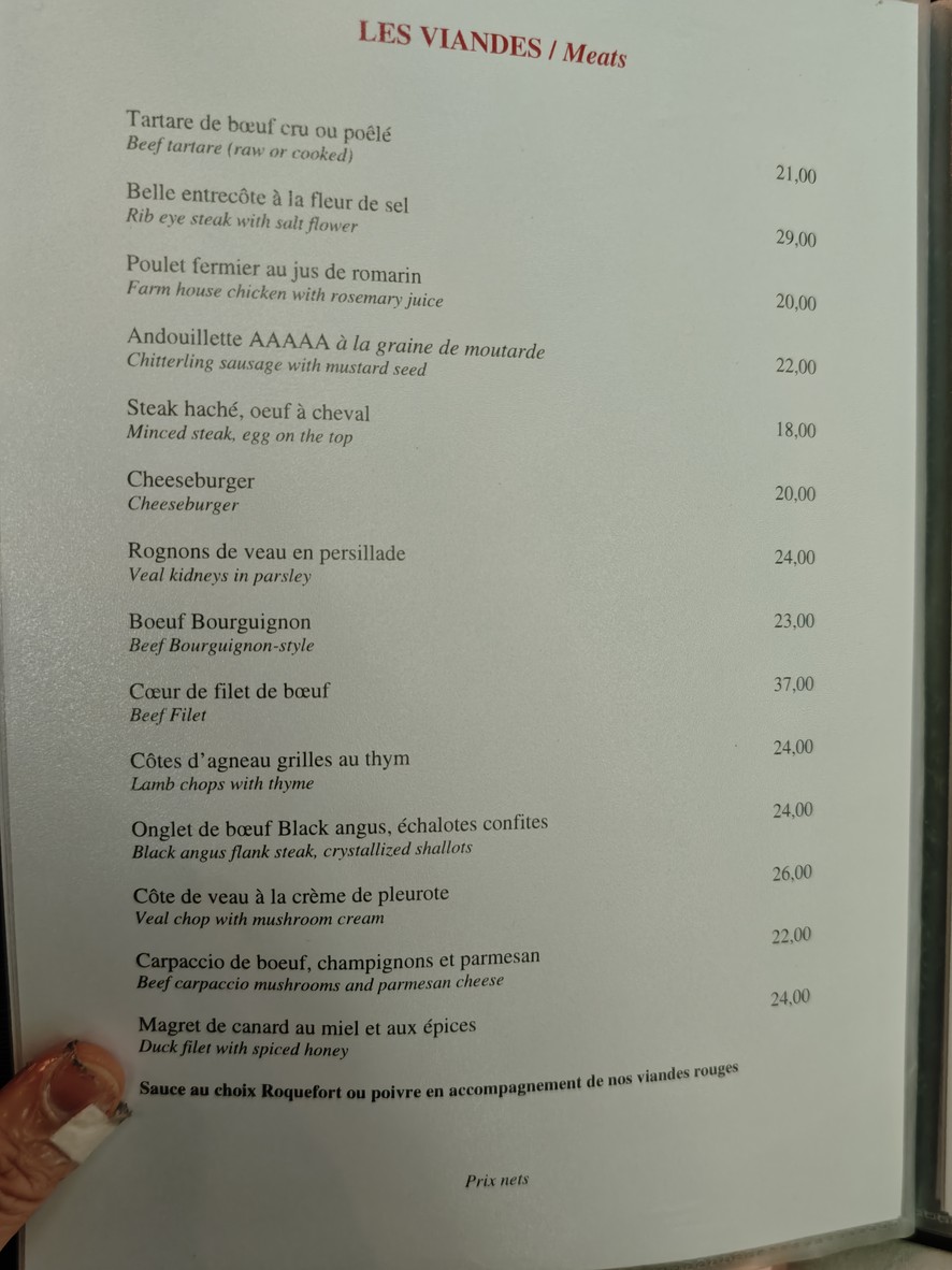 XVIe Avenue menu 2