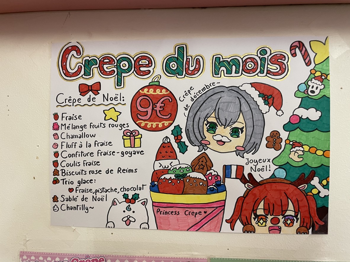 Princess Crêpe menu 3