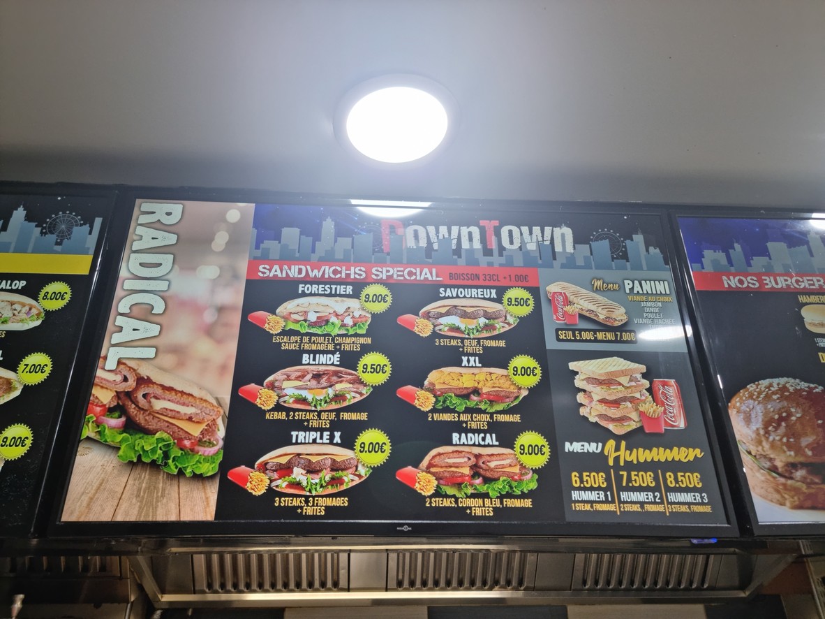 Down Town menu 2
