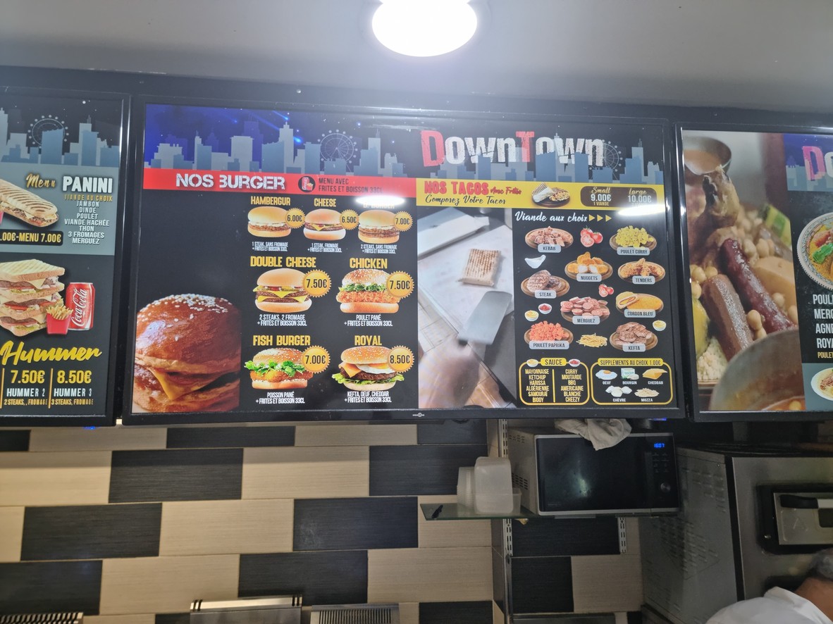 Down Town menu 3