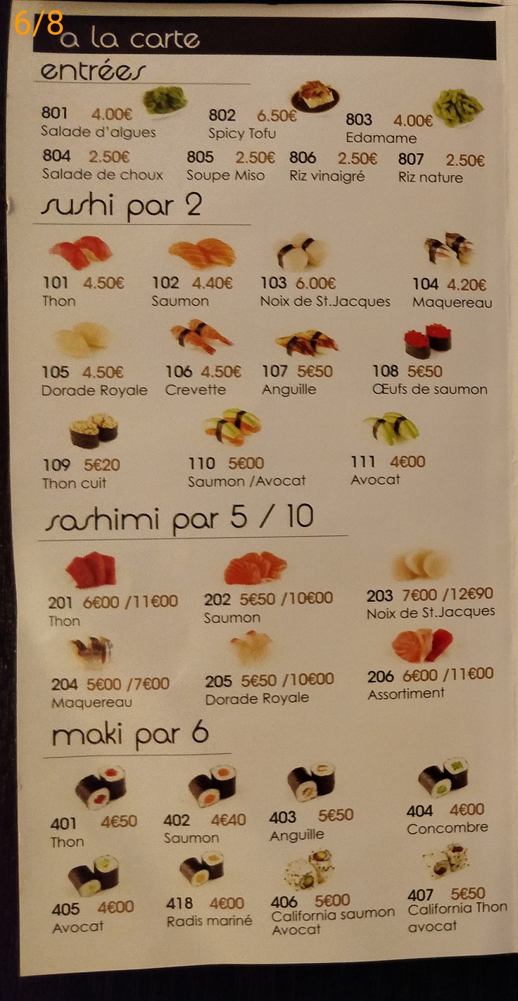 Jinyao Japanese Restaurant menu 2