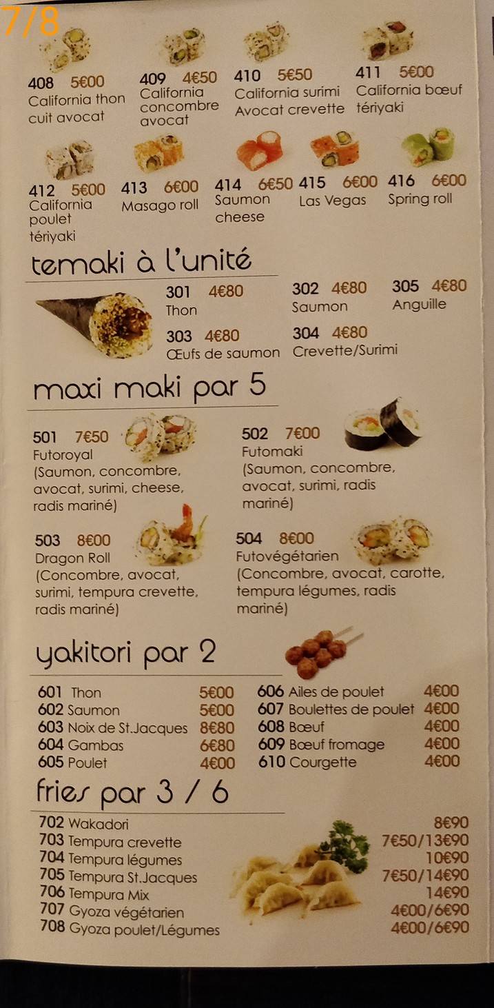 Jinyao Japanese Restaurant menu 3