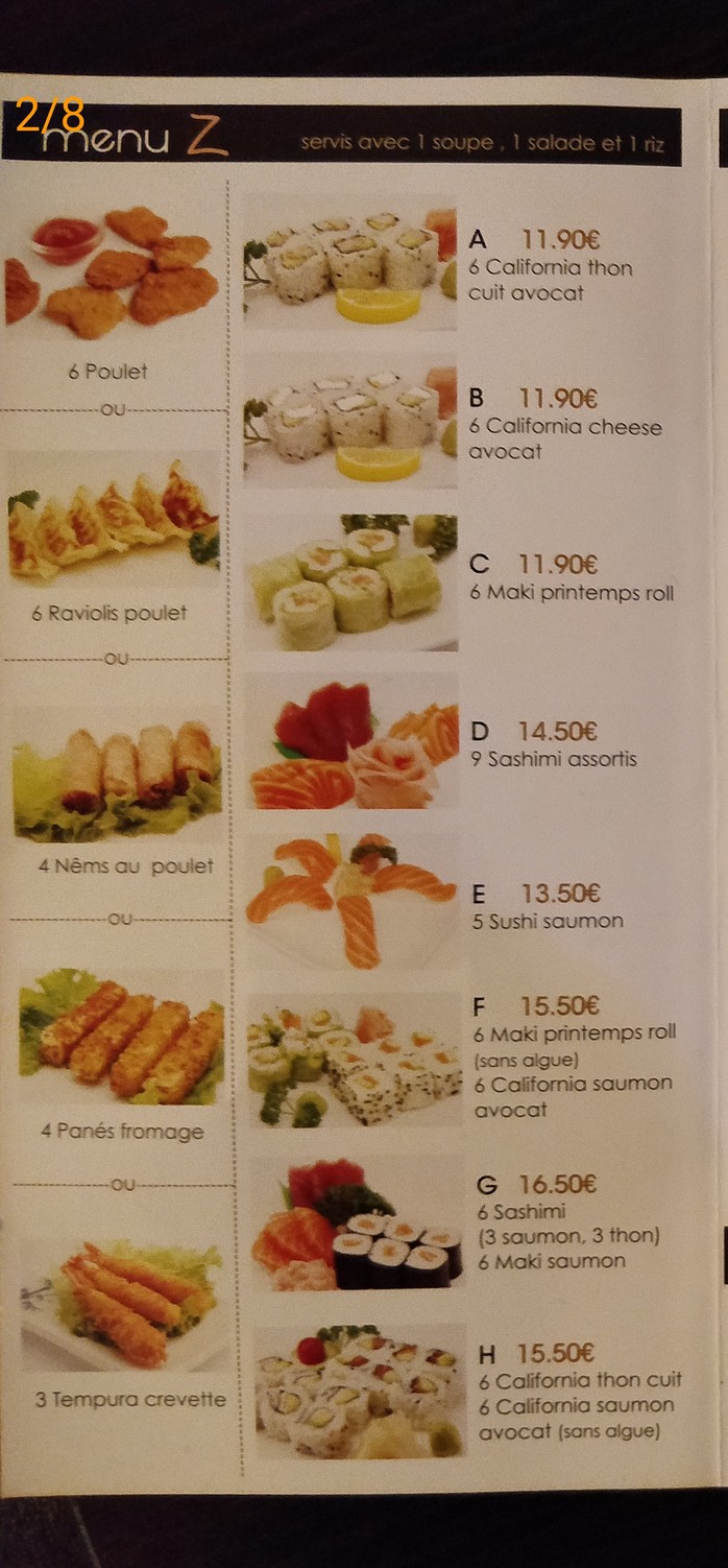 Jinyao Japanese Restaurant menu 4